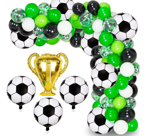 Kit De Arco De Globo De Fiesta De Fútbol, 111 Pcs Globos D