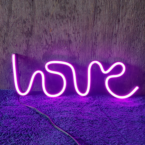 Cartel Neón Led 12v Love Luminoso Deco