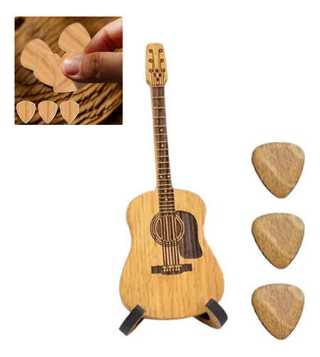 Pickbox De Madera Para Guitarra Acústica