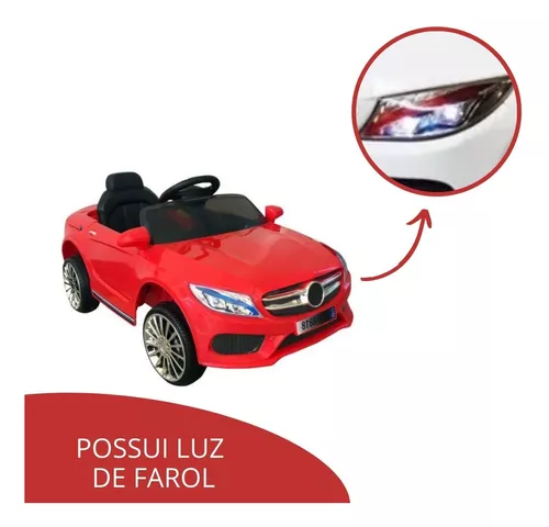 Mini Carro Elétrico Infantil com Controle Remoto - BW007BR - Importway -  Branco