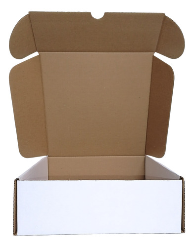 Mailbox 30x30x10cm 100 Pza Caja Para Envios Corrugado Blanco Blanco