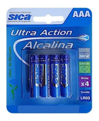 Pila Aaa- Pack X 4 Unidades Sica- Alcalina-