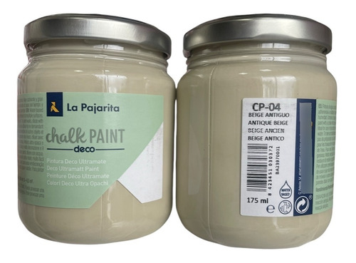 Pintura La Pajarita Chalkpaint 175ml Beige Antiguo.