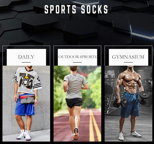 Calcetines Deportivos Transpirables De Alta Calidad 3 Pares