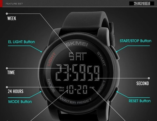 Relógio Digital Cronometro Ideal Para Esportes Prova D'água