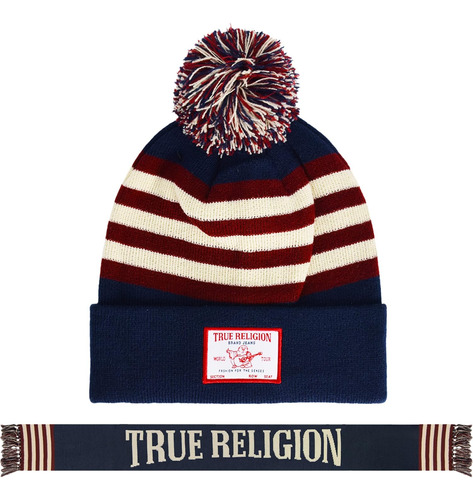 True Religion Conjunto De Gorro Y Bufanda Para Mujer, Gorro