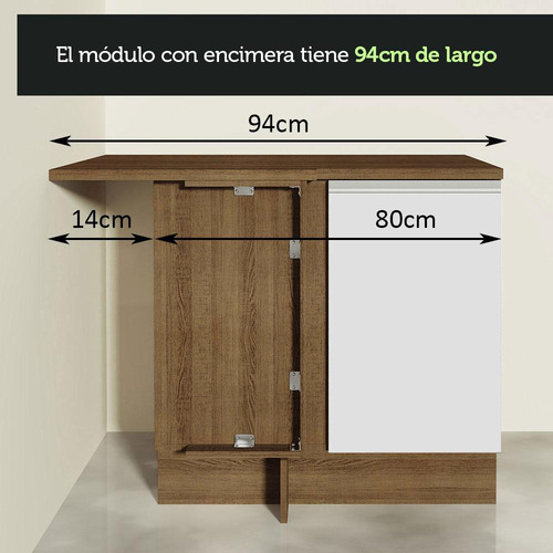 Cocina Integral Esquinera 349cmglamy Madesa 06