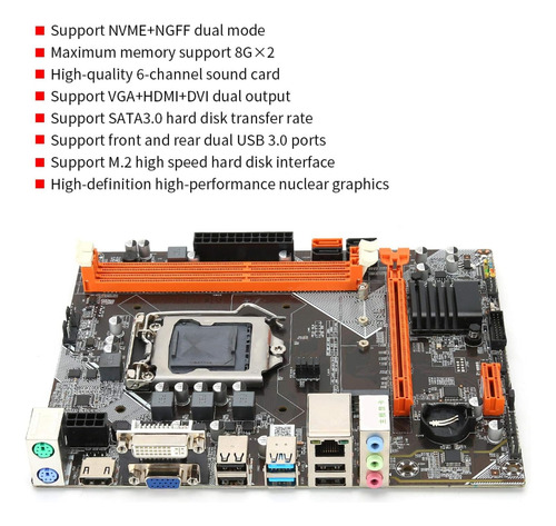 Placa Base De La Computadora De Escritorio, M Atx Usb3.0 Ddr