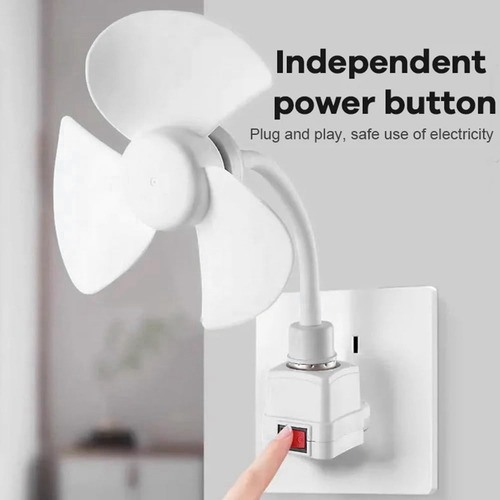 Ventilador Universal Atornillable E27, Techo Con Base De Ros