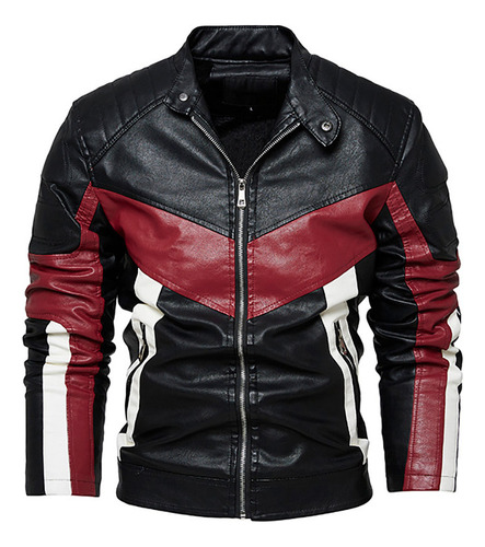 Ropa De Moto Casual Gruesa De Cuero Pu For Hombre