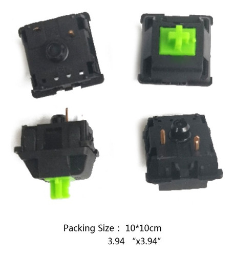 4pcs Durável Verde Rgb Switches 3 Pin Para Razer Blackwidow