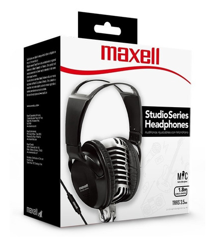 Imagen 6 de 7 de Audífono Maxell Studio Con Micrófono