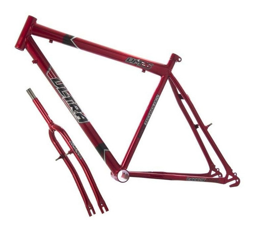 Quadro Em Aço Carbono Ultra Bike Aro 26 Com Garfo Masculino Cor Vermelho