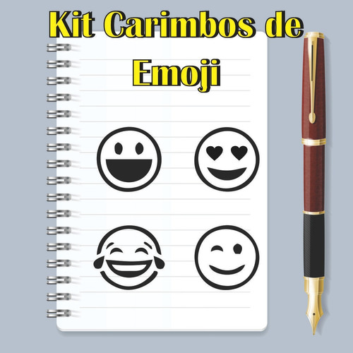 Imagem 1 de 7 de Kit Carimbos De Emojis