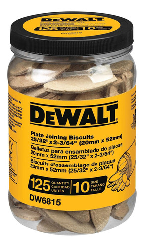 Dewalt Dw6815 Galletas Para Carpintería #10 Bote Con 125pz