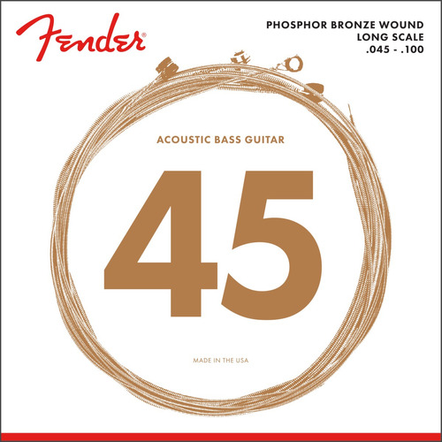 Cuerda de bajo de bronce de 4 cuerdas Fender 045-100