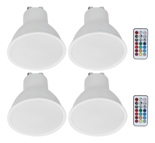 Control Remoto Led Con Bombilla Rgb De 3 W Que Cambia De Col