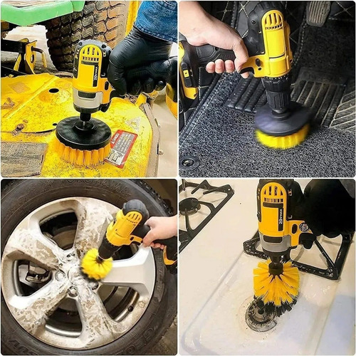 Imagen 6 de 7 de Limpieza De Auto Hogar Set Cepillos Para Taladro 20 Piezas