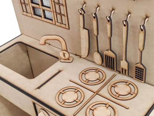 Cocina Juguete Infantil De Madera Proyectarte, Niños, Niñas
