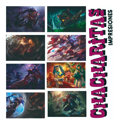 8 Poster League Of Legends  (tu Escoges Que Campeon) 30x45cm