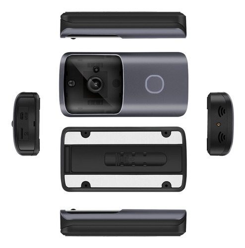 Imagen 2 de 9 de Timbre Inteligente Inalámbrico Con Cámara De 720p Wifi