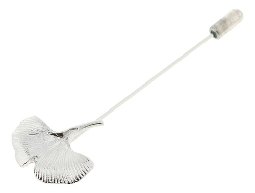5 Broche De Ginkgo Plateado Elegante Y Moderno 5 Piezas