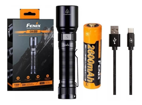 Linterna Led Fenix C6 V2.0 Usb 900 Lumens + Bateria Arb L18 2600mah Sumergible.