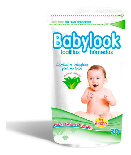 Toallitas Humedas Para Bebé | Babylook | Aloe Vera | 70uni.