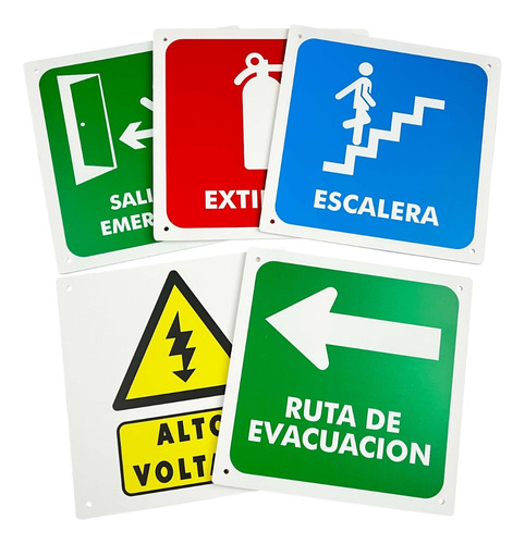 Señalética De Seguridad 25 Pzs (21.5x21.5 Cm, Trovicel)