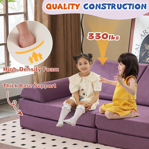 Sofá Modular De 8 Piezas Para Niños, Sofá Modular Para Niños