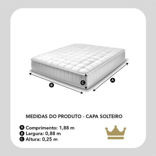 Capa De Colchão Solteiro Malha Gel Grossa Lisa Cores Cor Azul Bebe