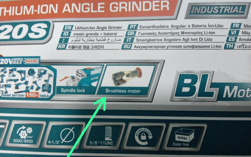 Esmeril Angular Inalámbrico 20v / Eje 5/8 PLG / Sin Batería