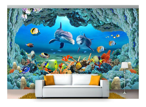 Fondo de pantalla de delfines 3D At68 3m de fondo marino