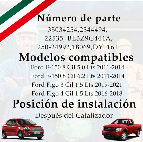 Sensor Oxigeno Para Figo 1.5 2016 2017 2018 2019 2020 2021