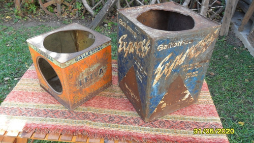 Lote 2 Antiguas Latas Galletitas Express Y Leiva C Detalles