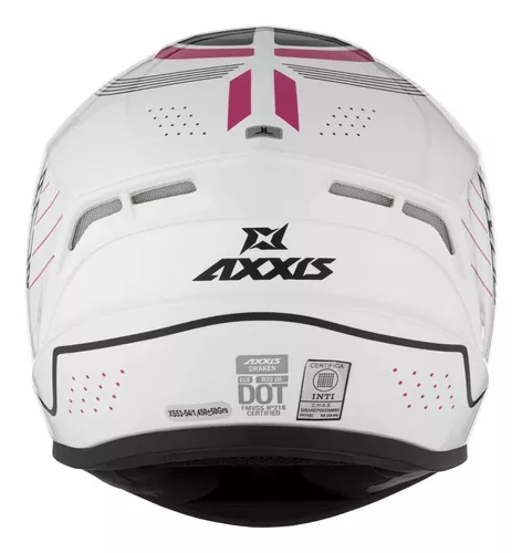 Casco Moto Mujer Axxis Draken Cougar A8 Rosa Brillo Integral