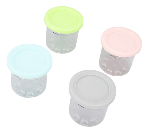 Lata Para Hacer Helados, 4 Piezas, Latas De Plástico De Repu
