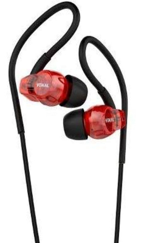      Fone De Ouvido Com Fio Vokal E20 In Ear Vermelho