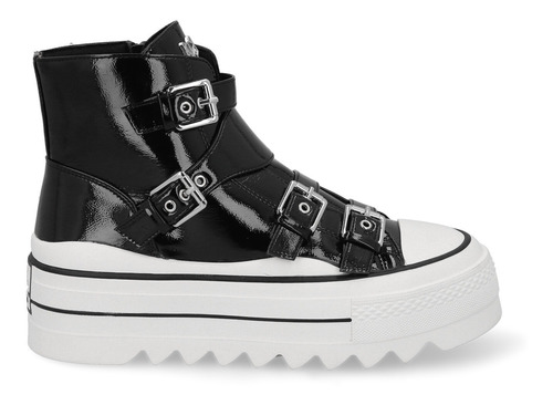 Zapatilla Plataforma Negra 33744