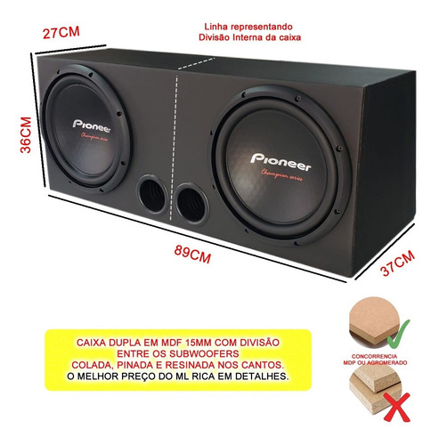 Caixa Pioneer Champion Ts-w312s4 + Modulo Digital Taramps