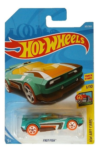 Fast Fish Art Cars Track Stars Hot Wheels 1/10 (301)