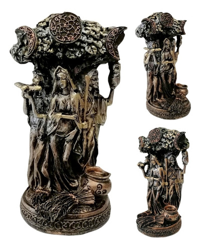 Escultura Hecate 15cm Triple Diosa Celta En Árbol De La Vida