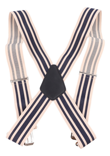 Tirantes Para Hombre Con 4 Clips, Elegantes Rayas, Anchas Y