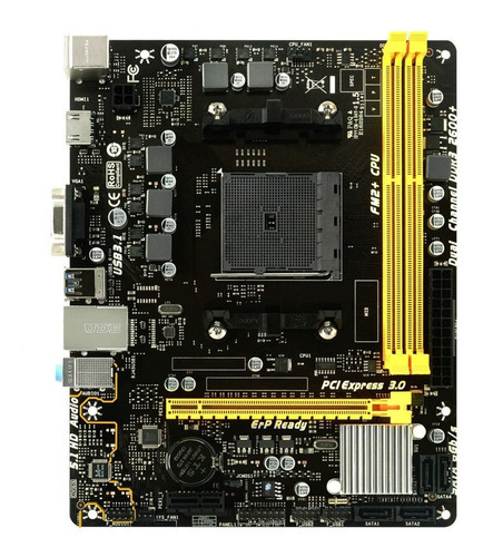 Kit Placa Mae Mb Biostar Fm2/+ A68mhe A4 6300 + 4gb Memoria