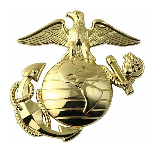 U.s. Marine Corps Ega Gold Metal Auto Emblem