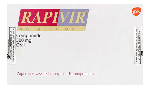 Rapivir 500 Mg Caja Con 10 Comprimidos