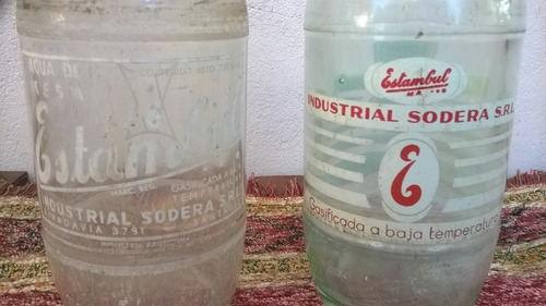 Par De Antiguas Botellas De Soda Estambul 750cc