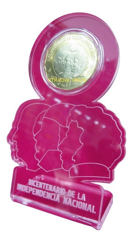 Pedestal Para Moneda 20 Pesos Bicentenario 2021 Acrilico #18