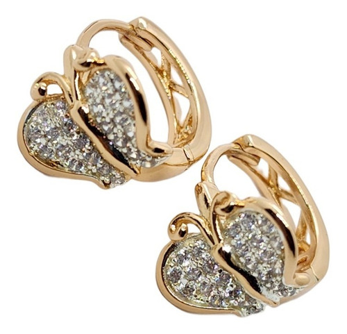 Arracadas Mariposa 1 Cm Para Bebe De Oro Lam. Huggies H16