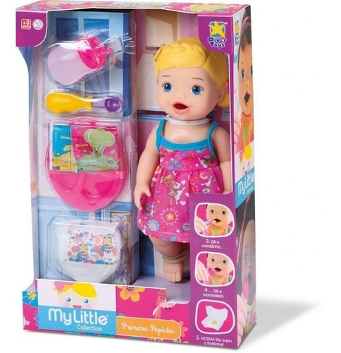 Boneca My Little Collection Primeira Papinha Loira Divertoys